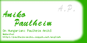 aniko paulheim business card