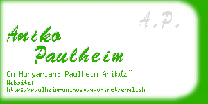 aniko paulheim business card